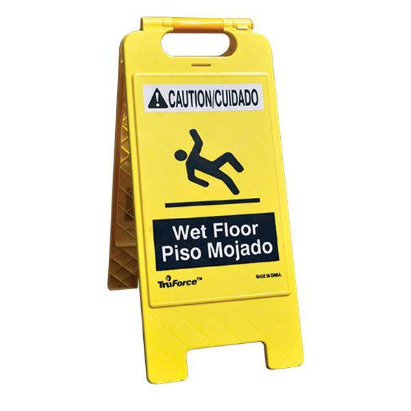 Caution Wet Floor/Cuidado Piso Mojado Floor Sign - Bilingual